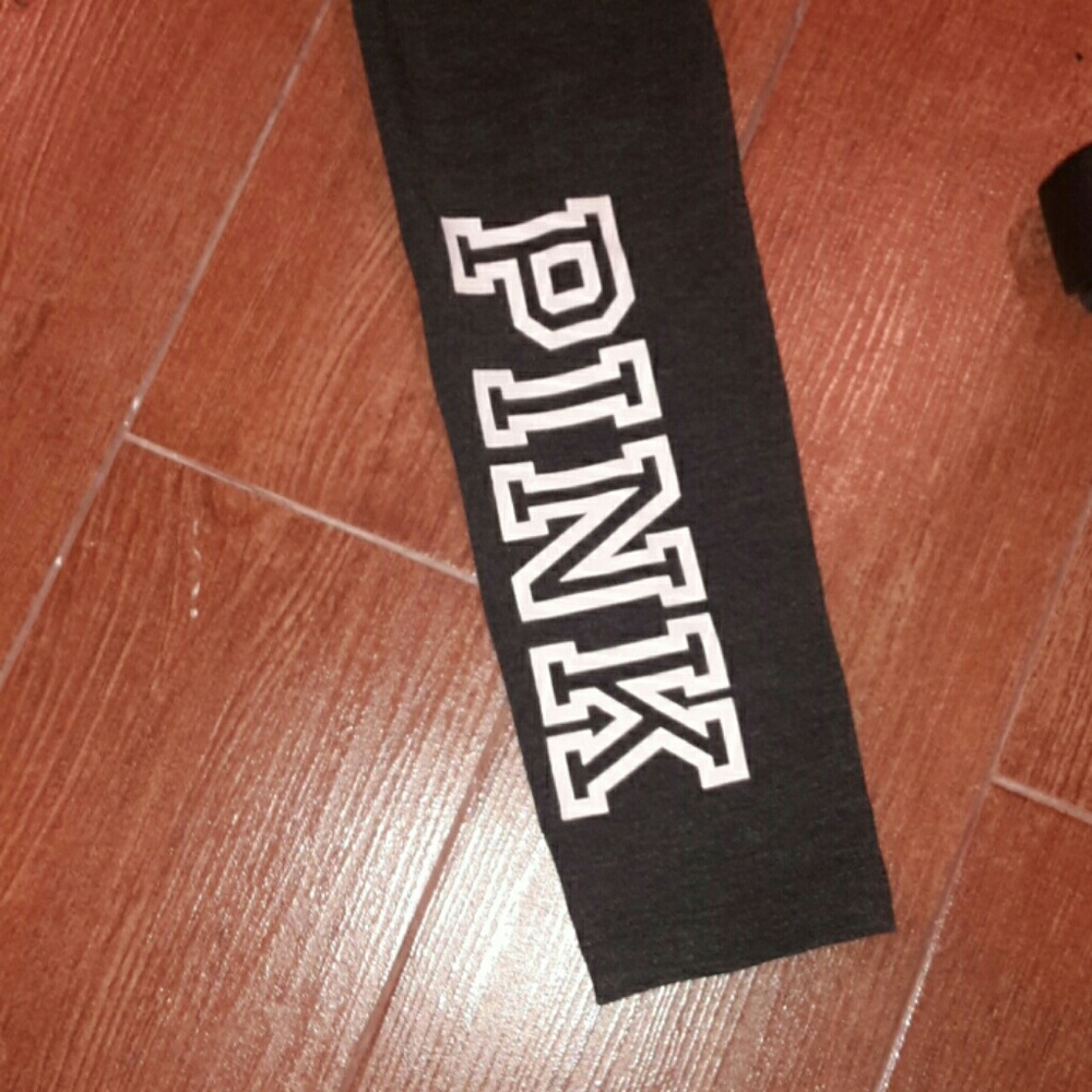Victoria's Secret PINK grey yoga cotton leggings